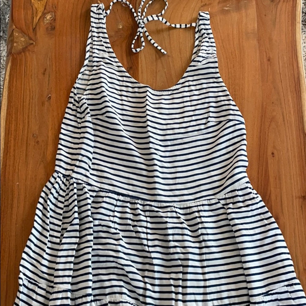 H&M striped blue and white dress